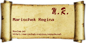 Marischek Regina névjegykártya